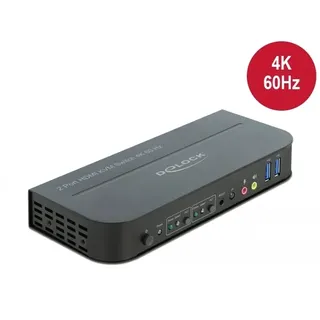 DeLock HDMI KVM Switch 4K 60 Hz mit USB 3.0 und Audio