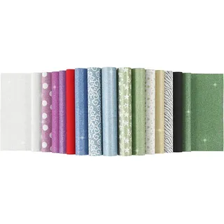 Creativ Company Papierblätter mit Glitter, A4, Blatt 210x297 mm, 150 g, 30 Blatt
