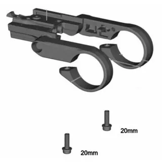Shimano STePS SC-E6000 Display mit/ ohne Halterung wählbar eTube Displayhalter - 61 mm X 22 mm X 61 mm - schwarz