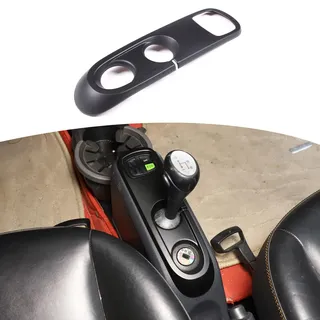 DIYUCAR ABS Kunststoff Auto Mittelkonsole Gangschaltung Panel Rahmen Abdeckung Verkleidung für Mercedes-Benz Smart 451 Fortwo 2009-2015 LHD (Mattschwarz)