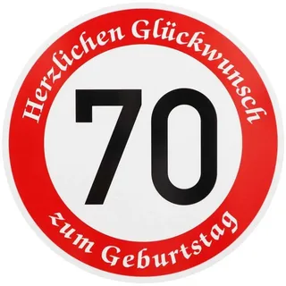 BauSupermarkt24 ORIGINAL VERKEHRSSCHILD 70 mit Geburtstagstext zum Geburtstag als Geburtstagsgeschenk für Verkehrszeichen Schild Geburtstagsschild Straßenschild Geschenkidee Schilder Verkehrsschilder Straßenschilder