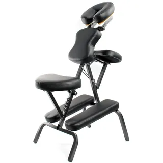 toboli Klappbarer Massagestuhl bis 200 kg mobiler Tattoo Stuhl mit Verstellbarer Kopfstütze, Armlehne, Brust- und Sitzpolster Tattoostuhl tragbar für alle Therapieformen mit Transporttasche