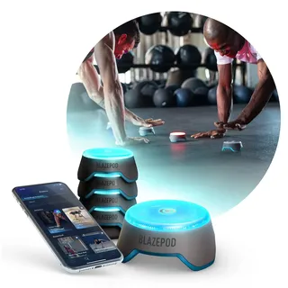 Blazepod: Lichtbasiertes "Flash Reflex" Training, stimulierende Programme zur Verbesserung der Geschwindigkeit und Beweglichkeit. Für Sportler: Kampfsport, Fußball, Boxen, Basketball, Coach und Trainer.