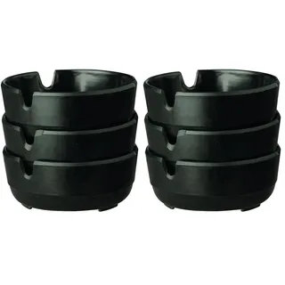 APS Aschenbecher "CASUAL" 3er-Set Schwarze Melamin Aschenbecher, Ø 8 cm