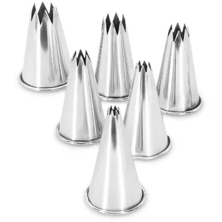Thermohauser Sterntüllenset 6-tlg., Edelstahl, bestehend aus ø 4, 6, 8, 10, 13, 15 mm