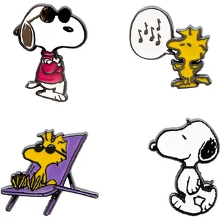 Grupo Erik Set Pins Soopy - 4 Anstecknadeln - Peanuts Snoopy Geschenke Snoopy Merchandising
