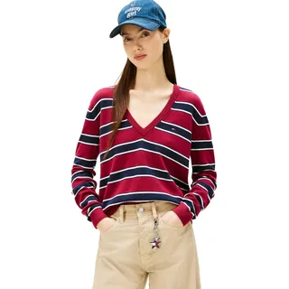 Tommy Hilfiger V-Ausschnitt-Pullover mehrfarbig XL