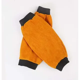 2 stücke Gartenarbeit Schweißen Löten Splash Thorn Proof Leder Lange Manschetten Ärmeln Anti-verbrühen Wärme Schutz