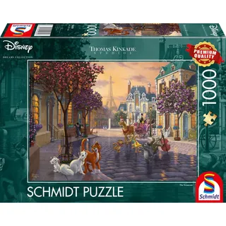 Schmidt Spiele Schmidt 59690 - Disney, The Aristocats, Thomas Kinkade, Puzzle, 1000 Teile