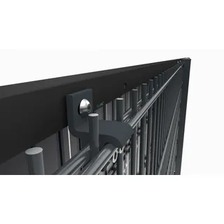 flexad Solarhalterung für Doppelstabmatten RAL 7016