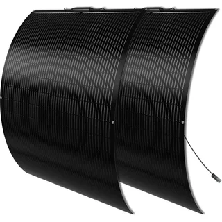 Flexibles Solarpanel 400W, 12V Monokristallines Solarmodul Flexibel 400Watt Wohnmobil für 12V Batterien Balkon Wohnwagen Boot, Balkonkraftwerk 400w Flexibel Pv Module Solaranlage für Flachdach