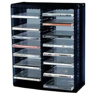 ProfiOffice CD Regal Ständer schwarz für 52 CDs