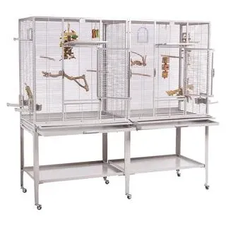 Montana Vogelkäfig Madeira Double 165 x 56 x 158 cm hellgrau