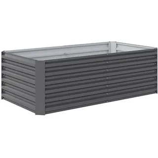 Outsunny Hochbeet Metall 180 x 90 x 57,5 cm Dunkelgrau