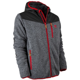 Forsberg Yulgran II Strickfleecejacke / anthrazit/rot / S