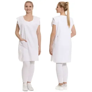 ZOLLNER Kittelschürze, 62 x 90 cm, 50% Polyester, 50% Baumwolle weiß