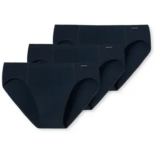 SCHIESSER Minislip Essentials 3er-Pack, mit kleinem Logo am Bund blau