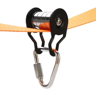 Seilrolle für Slider Slackline mit 5 Umlenkrollen - Robuste Aluminium-Klettereinzelseilrolle, Starke Tragende Pully-Gleitlager, Zubehör für Ninja Parcours