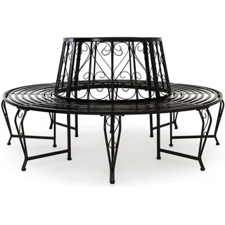 CASARIA Baumbank Bree Schwarz Metall Ø160cm