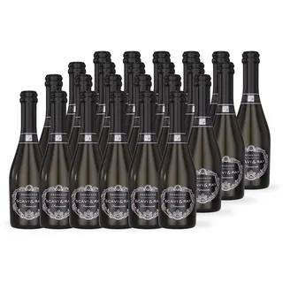 SCAVI & RAY Prosecco DOC Frizzante Piccolo, 24 x 0,2l trockener Prosecco aus Italien, fruchtig frisch in 0,2l Flaschen, 10,5% Vol. Alkohol, ideal für unterwegs oder den kleinen Genussmoment
