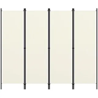 vidaXL 4-tlg. Raumteiler Weiß 200x180 cm