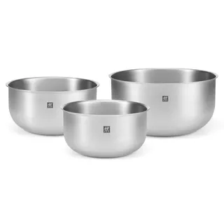 ZWILLING Prep 3-teiliges Schüsselset, 18/10 Edelstahl, 17, 21 und 25 cm, Silber