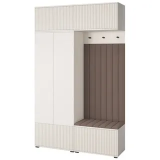 Jerpax Garderobe, Beige, Braun, Holzwerkstoff, 140x225x40 cm, Garderobe, Garderoben-Sets & Serien, Garderoben-Sets