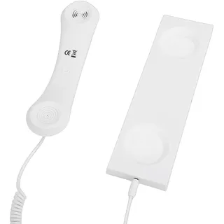 Denash Retro-Telefonhörer, Kabelgebundenes Typ-C-Handy mit Mikrofon, Passend für 17 16, Smartphones, Tablets, Laptops (White)