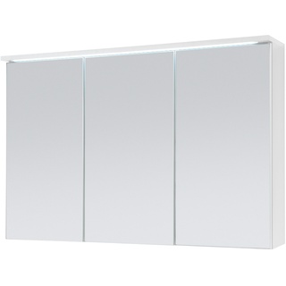 Aileenstore Badmöbel Spiegelschrank DUO 100 cm LED Beleuchtung Weiß