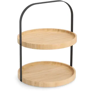 Zeller Present Etagere Bambus/Metall, schwarz FSC® 100%