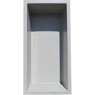 Wacredo GFK Rechteckbecken 240 x 120 x 60cm Kneippbecken Teichbecken Wasserspielbecken architektonisches Wasserbecken für Wasserspiel Glasfaser (Grau)