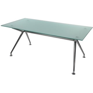 Wagner W Table Glasschreibtisch Alu Design Tischgestell