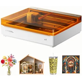 xTool M2 10W Laser Graviermaschine mit Dual-Kamera, Klasse 1 Sicherheits Lasergravur, Laser Cutter für Home DIY Basteln auf Holz, Leder, Filz, Stoff & Papier