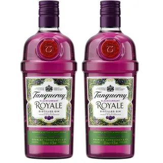Tanqueray Blackcurrant Royale Gin | Leckeres Johannisbeer-Aroma | Empfohlen für Gin Tonic & Cocktails | 41,3% vol | 700ml Einzelflasche | (Packung mit 2)