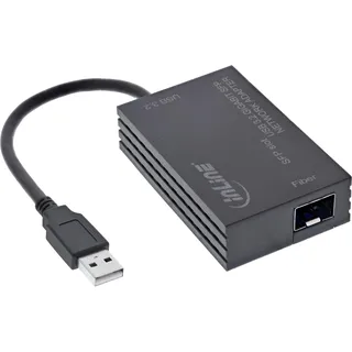 InLine USB-A zu SFP Gigabit Fiber Netzwerkadapter 10/100/1000 Mb/s - Adapter - Digita