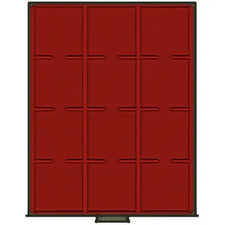 Münzbox RAUCHGLAS mit 12 quadratischen Fächern für LINDNER Münzbox-Inletts 68x68 mm