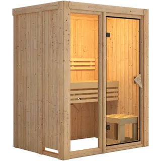 Karibu Systemsauna 'Solara 1' naturbelassen 155 x 122 x 198 cm