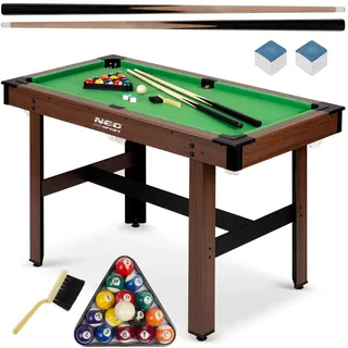 Billardtisch, Billard, Spielset, 4ft, 122 x 61 x 76 cm, Neo-Sport