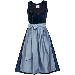 Edelnice Midi Dirndl Luna Samt blau 48