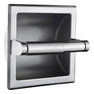 HOHOVYVY Klopapierhalter,Wandmontierter Unterputz Toilettenpapierhalter Aus Edelstahl Einbau Klopapierhalter Für Badezimmer