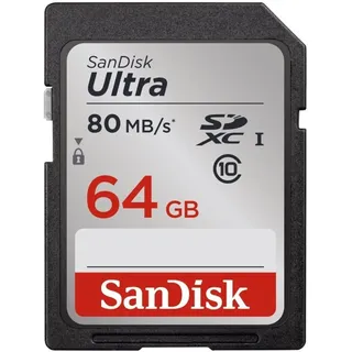 SanDisk Ultra 64 GB SDXC Speicherkarte (2022) bis 140 MB/s, C10, U1