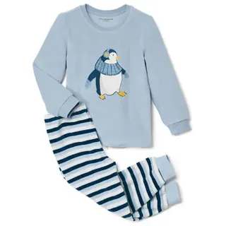 Tchibo - Kinder-Nicki-Pyjama - Creme/Gestreift - Kinder - Gr.: 134/140 - weiß - 134/140