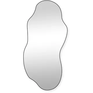 SensaHome Luciano Wandspiegel – Organischer Spiegel – Asymmetrisches Design – 120 x 60 cm – Schwarz