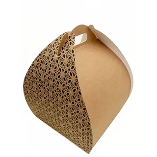 MONOUSO - Kraft Schmetterlingsbox für hohe Torten 32x32x32cm (100 Stück)
