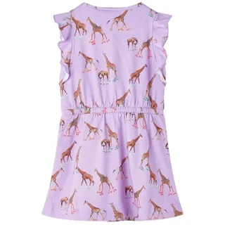 vidaXL Kinderkleid mit Rüschenärmeln und Taillenband Lila 116
