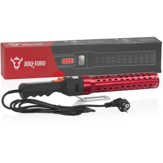 BBQ-Toro Elektrischer Grillanzünder IGGI Rot/Schwarz | 2000 W, 650 °C | Elektro Kohleanzünder für BBQ Holzkohle | Elektro Grillanzünder | Grillkohlezünder, Grill Anzündhilfe elektrisch
