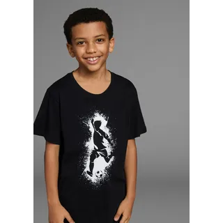 Kidsworld T-Shirt in schwarz - Gr.: 140/146