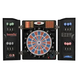 KARELLA Elektronische Dartscheibe - Dartautomat "CB 90" inkl. 12 Softdarts,schwarz,