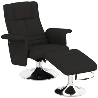 Homcom Massagesessel mit Fußhocker elektrisch 95 x 88 x 78 cm Schwarz
