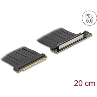 DeLock Riser Karte PCI Express 5.0 x16 Stecker zu Slot mit Kabel 20 cm